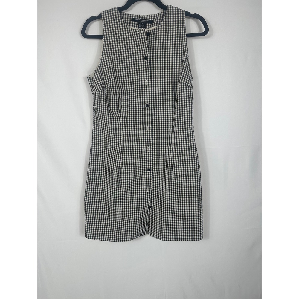 French Connection Gingham Button Front Sleeveless… - image 1